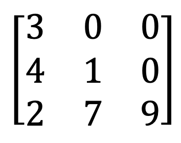example of a lower triangular matrix